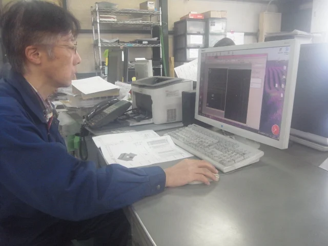 CAD設計作業の様子