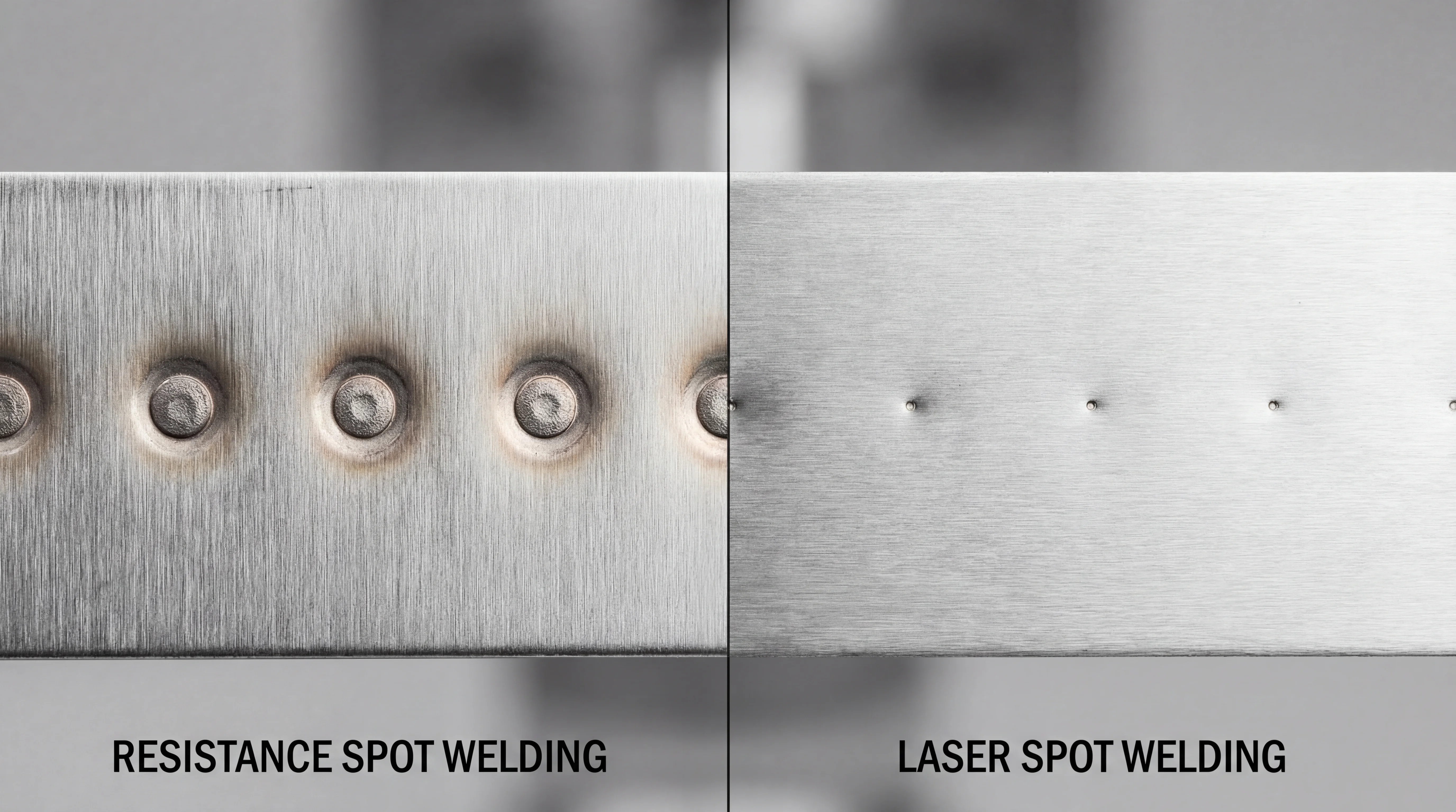 スポット溶接からレーザースポット溶接への変更イメージ