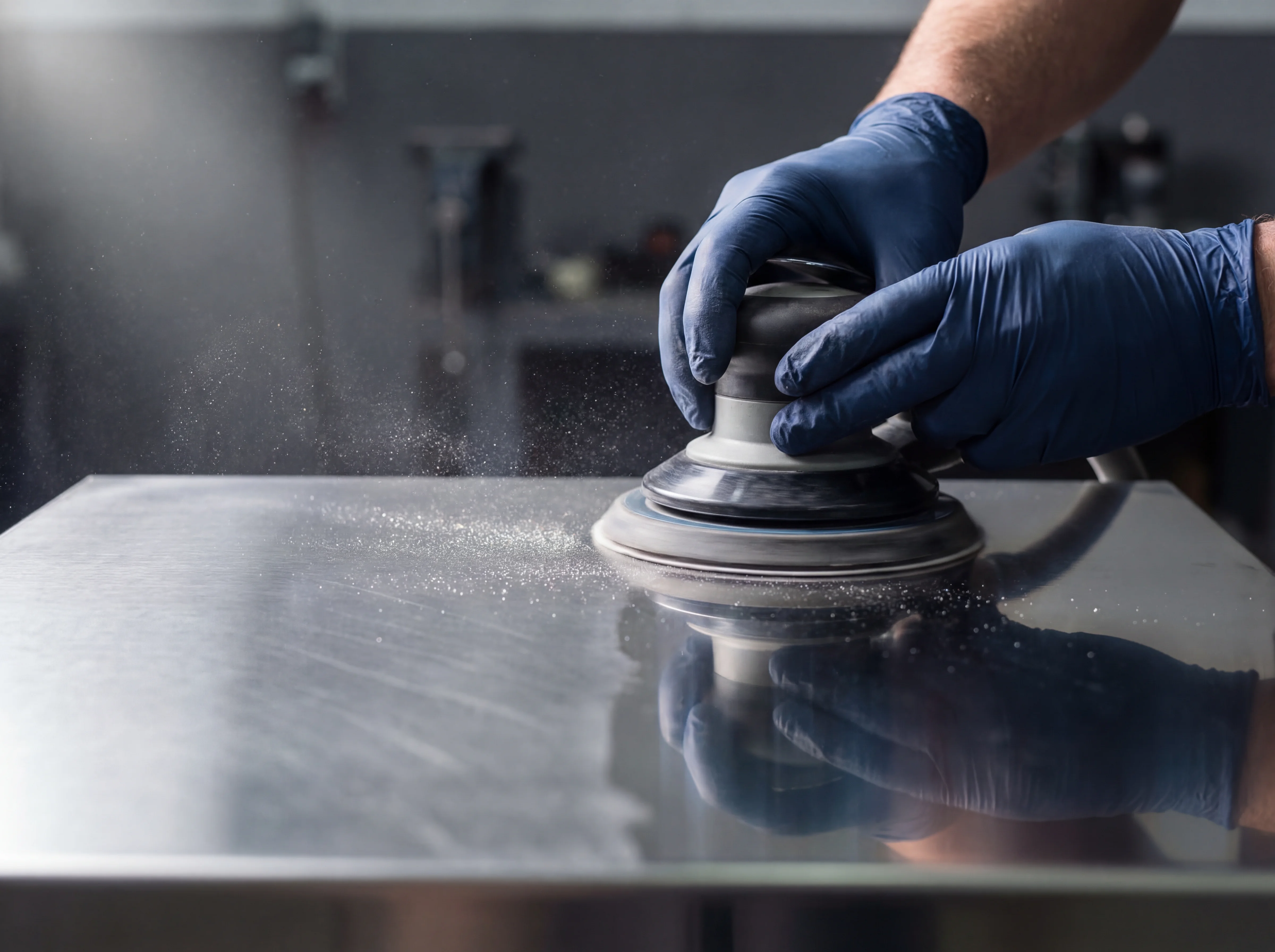 仕上げ作業の写真