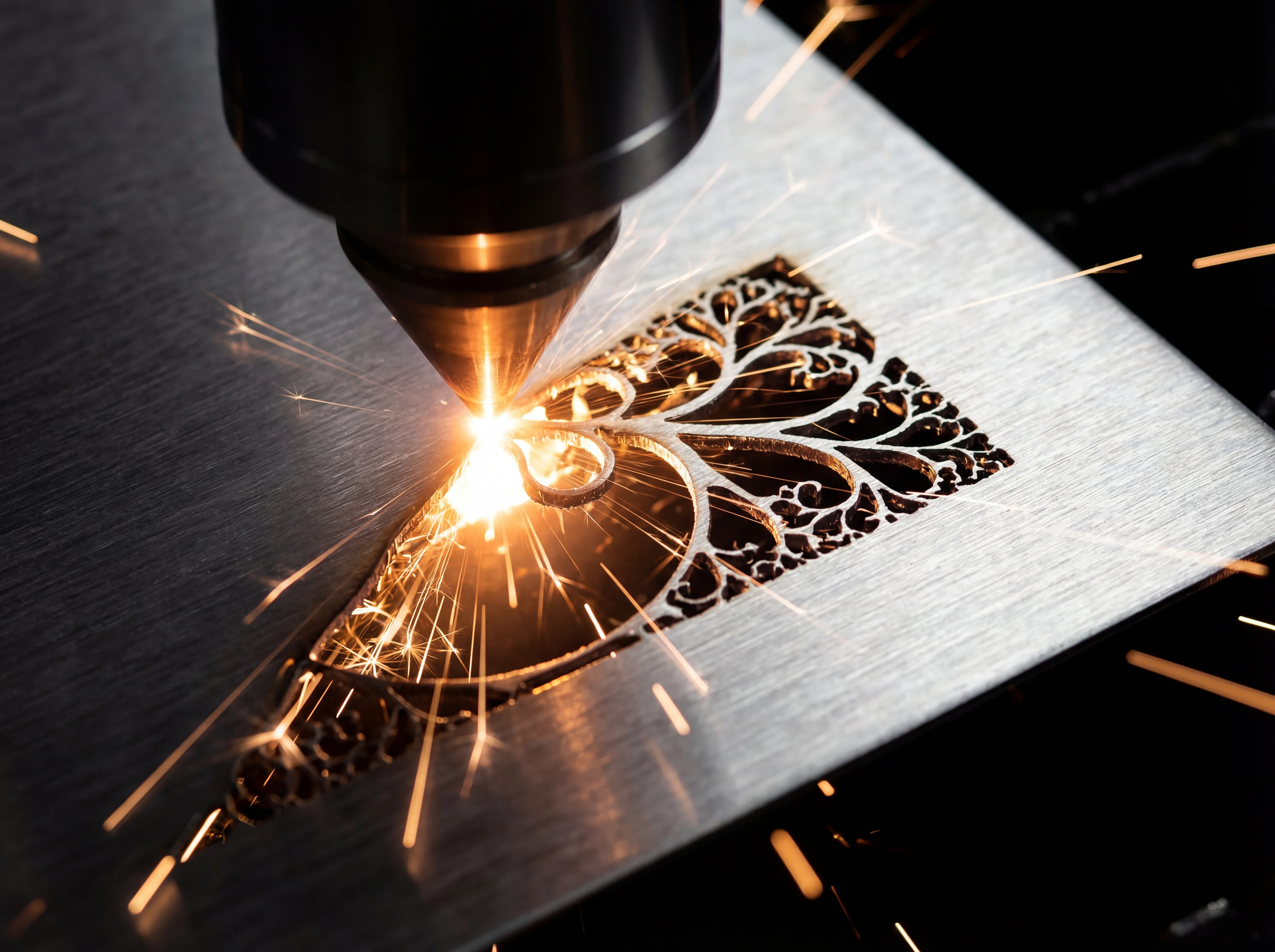 レーザー加工の作業写真