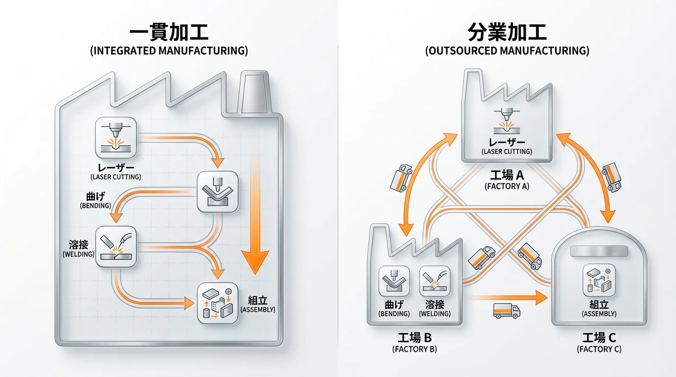 VA/VEミーティングのイメージ。設計者と加工業者が図面を見ながら最適化を検討